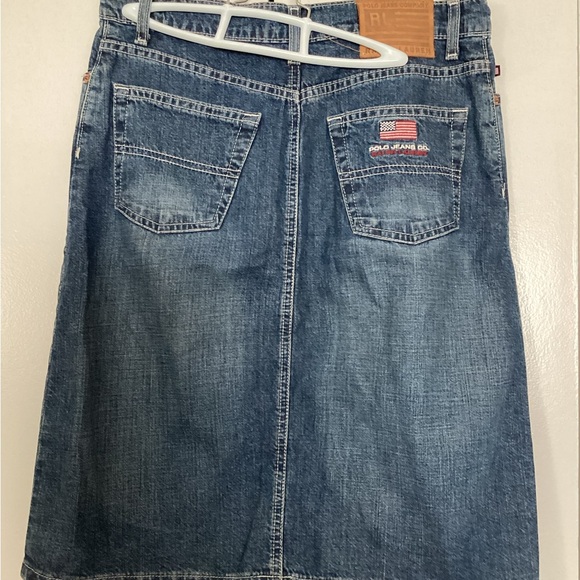 Polo knee denim skirt 4 - Picture 2 of 3